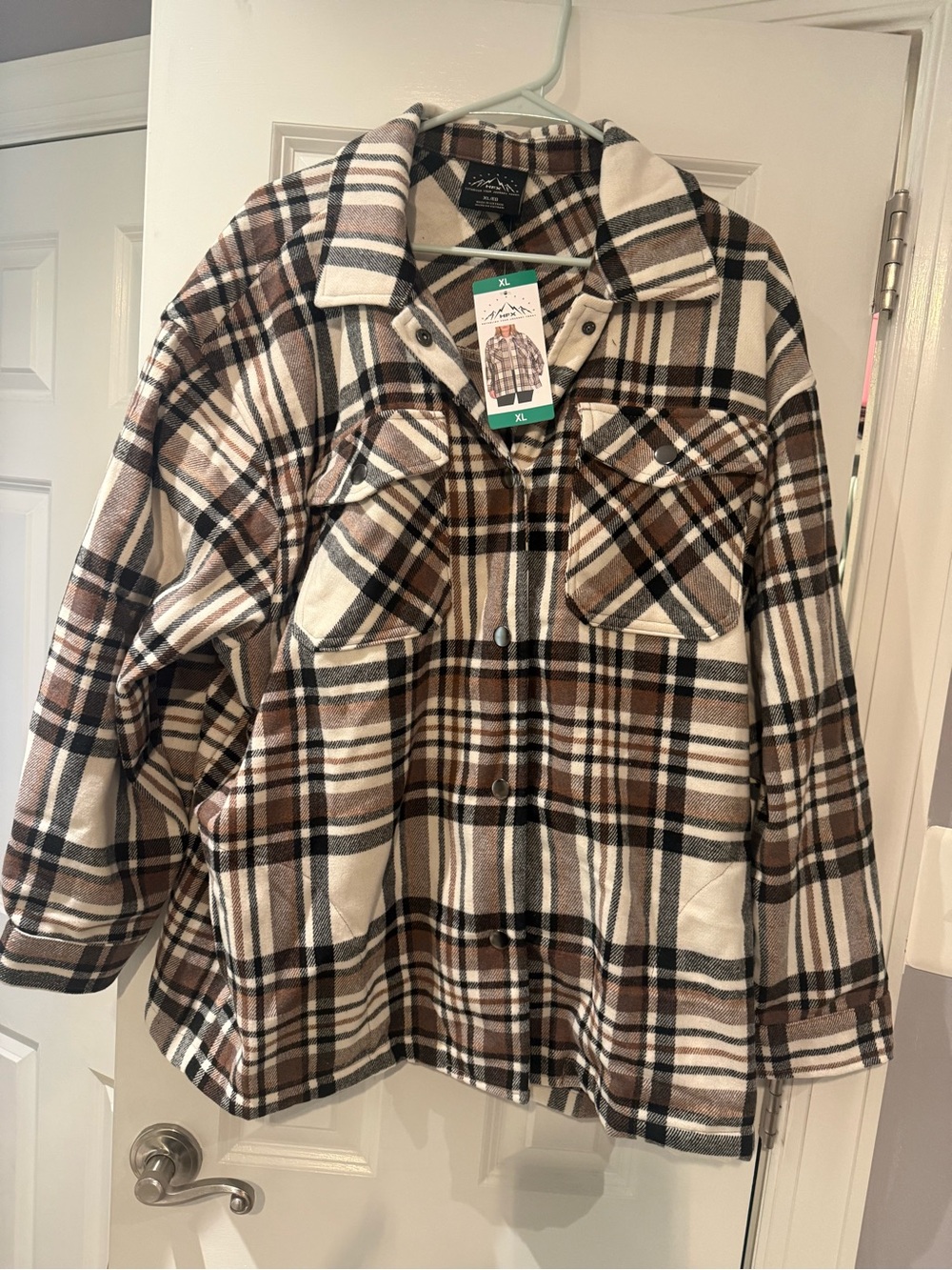 NWT- Alpine Design Women’s Kids Brown Plaid Fleece Jacket